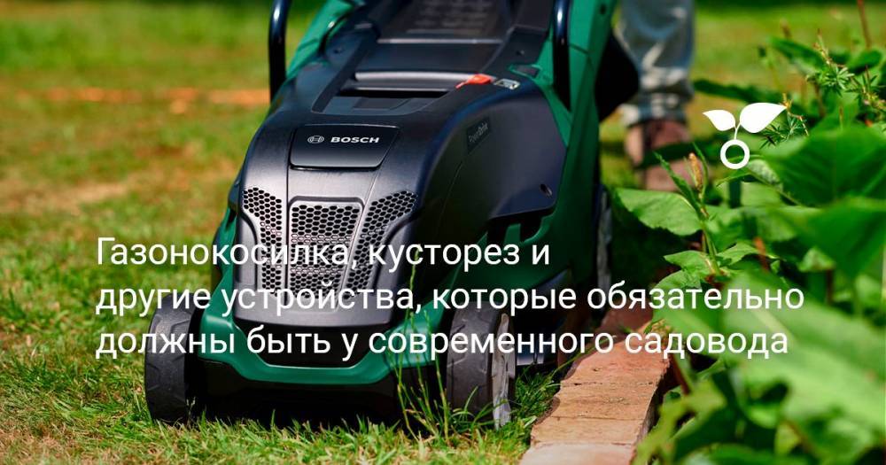 Газонокосилка, кусторез и другие устройства, которые обязательно должны быть у современного садовода - botanichka.ru