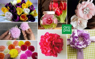Цветы своими руками быстро – из гофрированной бумаги, лент и еще 5 вариантов материала - ogorod.ru
