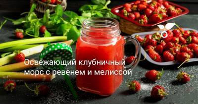 Освежающий клубничный морс с ревенем и мелиссой - botanichka.ru