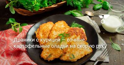 Драники с курицей — сочные картофельные оладьи на скорую руку - botanichka.ru