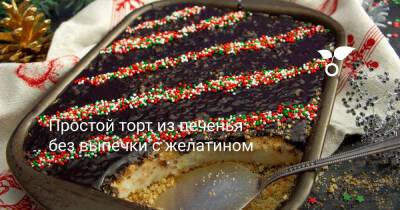 Простой торт из печенья без выпечки с желатином - botanichka.ru
