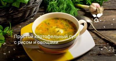 Простой картофельный суп с рисом и овощами - botanichka.ru