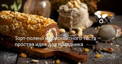 Торт-полено из бисквитного теста — простая идея для праздника - botanichka.ru