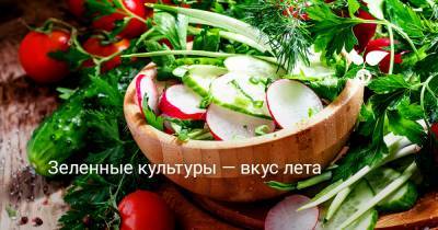 Зеленные культуры — вкус лета - botanichka.ru