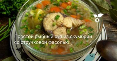 Простой рыбный суп из скумбрии со стручковой фасолью - botanichka.ru
