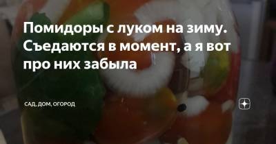 Помидоры с луком на зиму. Съедаются в момент, а я вот про них забыла - zen.yandex.ru
