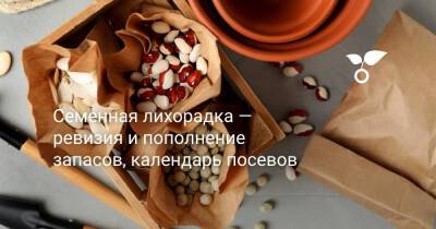 Семенная лихорадка — ревизия и пополнение запасов, календарь посевов - botanichka.ru