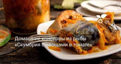 Домашние консервы из рыбы «Скумбрия с овощами в томате» - botanichka.ru