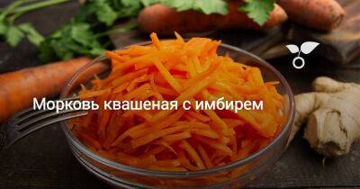 Морковь квашеная с имбирем - botanichka.ru