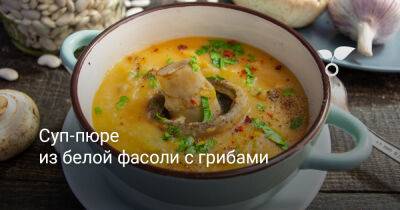 Суп-пюре из белой фасоли с грибами - botanichka.ru
