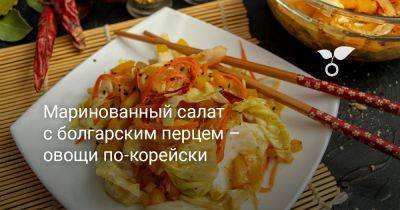 Маринованный салат с болгарским перцем – овощи по-корейски - botanichka.ru