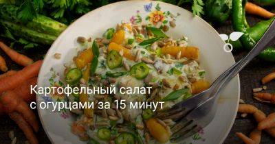 Картофельный салат с огурцами за 15 минут - botanichka.ru