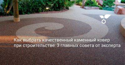 Как выбрать качественный каменный ковер при строительстве: 3 главных совета от эксперта - botanichka.ru